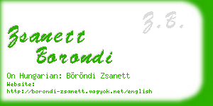 zsanett borondi business card