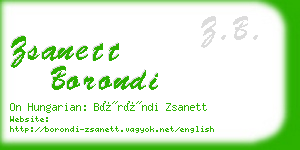 zsanett borondi business card